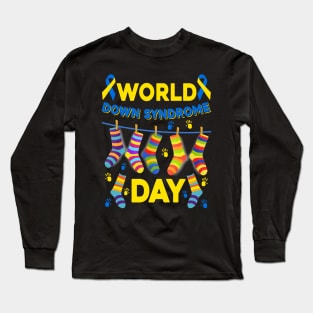 Cool Socks World Down Syndrome Awareness Long Sleeve T-Shirt